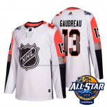 Camiseta Hockey 2018 All Star Calgary Flames Johnny Gaudreau Autentico Blanco