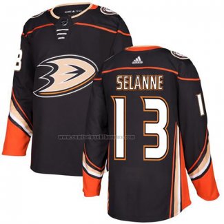 Camiseta Hockey Anaheim Ducks Selanne Autentico Negro