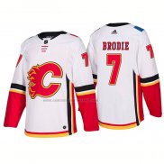 Camiseta Hockey Calgary Flames T. J. Brodie Segunda Premier 2017-2018 Blanco