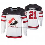 Camiseta Hockey Canada Cole Perfetti 2019 Hlinka Gretzky Cup Blanco