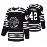 Camiseta Hockey Chicago Blackhawks Gustav Forsling 2019 Winter Classic Negro