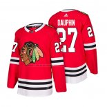 Camiseta Hockey Chicago Blackhawks Laurent Dauphin Primera Autentico 2018 Rojo