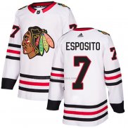 Camiseta Hockey Chicago Blackhawks Phil Esposito Road Autentico Blanco