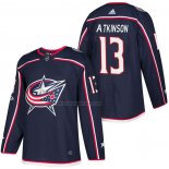 Camiseta Hockey Columbus Blue Jackets Cam Atkinson Autentico Primera 2018 Azul