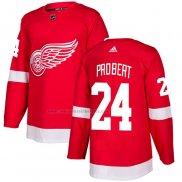 Camiseta Hockey Detroit Red Wings Bob Probert Primera Autentico Rojo