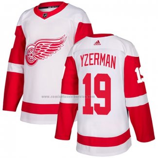 Camiseta Hockey Detroit Red Wings Steve Yzerman Road Autentico Blanco