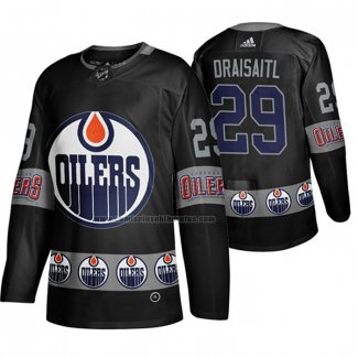 Camiseta Hockey Edmonton Oilers Leon Draisaitl Breakaway Negro