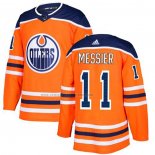 Camiseta Hockey Edmonton Oilers Mark Messier Primera Autentico Naranja