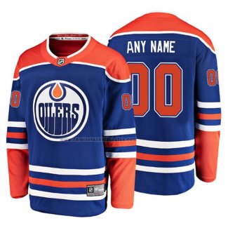 Camiseta Hockey Edmonton Oilers Personalizada Alterno Breakaway Azul