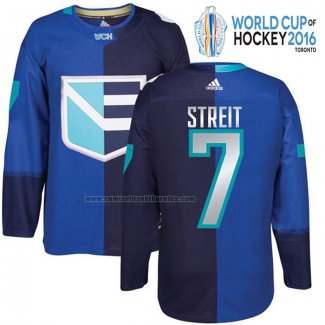 Camiseta Hockey Europa Mark Streit Premier 2016 World Cup Azul