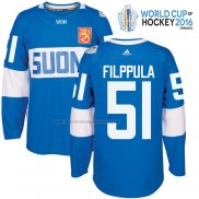 Camiseta Hockey Finlandia Valtteri Filppula Premier 2016 World Cup Azul