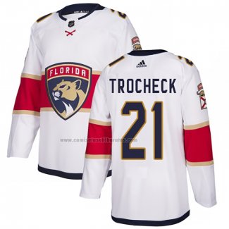 Camiseta Hockey Florida Panthers Trocheck Road Autentico Blanco