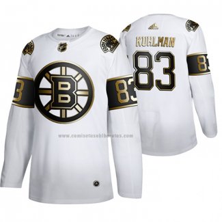 Camiseta Hockey Golden Edition Boston Bruins Karson Kuhlman Limited Blanco