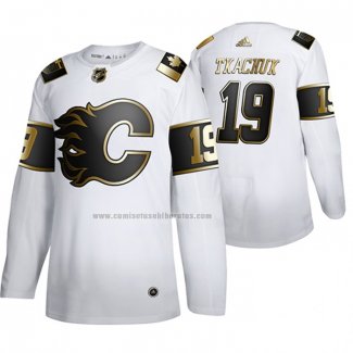 Camiseta Hockey Golden Edition Calgary Flames Matthew Tkachuk Limited Blanco