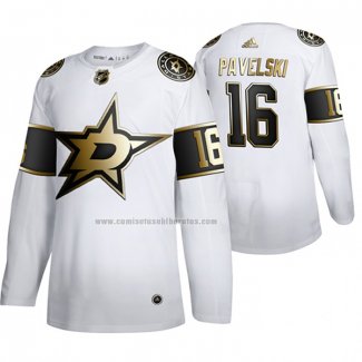 Camiseta Hockey Golden Edition Dallas Stars Joe Pavelski Limited Blanco