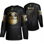 Camiseta Hockey Golden Edition Edmonton Oilers Connor Mcdavid Autentico Negro