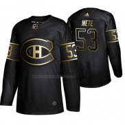 Camiseta Hockey Golden Edition Montreal Canadiens Victor Mete Autentico Negro