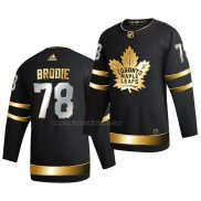 Camiseta Hockey Golden Edition Toronto Maple Leafs T.j. Brodie Limited Autentico 2020-21 Negro