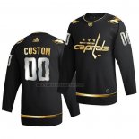 Camiseta Hockey Golden Edition Washington Capitals Personalizada Limited Autentico 2020-21 Negro