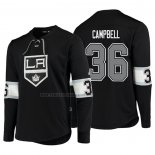 Camiseta Hockey Los Angeles Kings Jack Campbell Platinum Negro