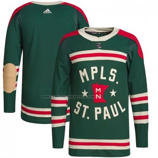 Camiseta Hockey Minnesota Wild Autentico 2022 Winter Classic Verde