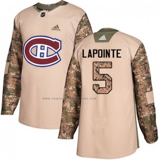 Camiseta Hockey Montreal Canadiens Guy Lapointe Autentico 2017 Veterans Day Camuflaje