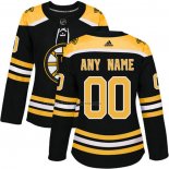 Camiseta Hockey Mujer Boston Bruins Personalizada Primera Negro