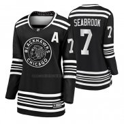 Camiseta Hockey Mujer Chicago Blackhawks Brent Seabrook Premier Alterno Negro