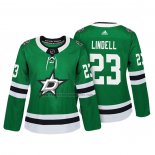 Camiseta Hockey Mujer Dallas Stars Esa Lindell Autentico Jugador Verde