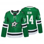 Camiseta Hockey Mujer Dallas Stars Jamie Benn Autentico Jugador Verde