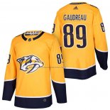 Camiseta Hockey Nashville Predators Frederick Gaudreau Autentico Primera 2018 Amarillo