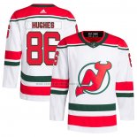 Camiseta Hockey New Jersey Devils Jack Hughes Autentico 2022-23 Blanco