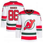 Camiseta Hockey New Jersey Devils Jack Hughes Autentico 2022-23 Blanco