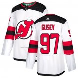 Camiseta Hockey New Jersey Devils Nikita Gusev Road Autentico Blanco