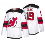 Camiseta Hockey New Jersey Devils Travis Zajac 2018 Blanco