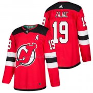 Camiseta Hockey New Jersey Devils Travis Zajac Autentico Primera 2018 Rojoj