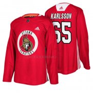 Camiseta Hockey Ottawa Senators Erik Karlsson New Season Practice Rojo