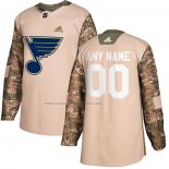 Camiseta Hockey St. Louis Blues Personalizada Autentico 2017 Veterans Day Camuflaje