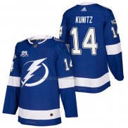 Camiseta Hockey Tampa Bay Lightning Chris Kunitz Autentico Primera 2018 Azul