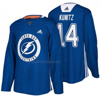 Camiseta Hockey Tampa Bay Lightning Chris Kunitz New Season Practice Azul