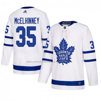 Camiseta Hockey Toronto Maple Leafs Curtis Mcelhinney Autentico Segunda Blanco