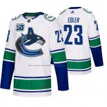 Camiseta Hockey Vancouver Canucks Alexander Edler 2019-20 Segunda Autentico Blanco