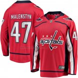 Camiseta Hockey Washington Capitals Beck Malenstyn Primera Premier Breakaway Rojo