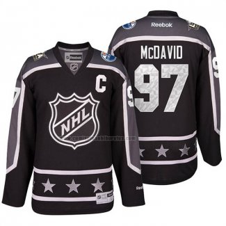 Camiseta Hockey 2017 All Star Edmonton Oilers Connor Mcdavid Negro