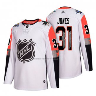 Camiseta Hockey 2018 All Star San Jose Sharks Martin Jones Blanco