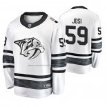 Camiseta Hockey 2019 All Star Nashville Predators Roman Josi Blanco