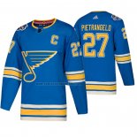 Camiseta Hockey 2020 All Star St. Louis Blues Alex Pietrangelo Alterno Autentico Azul