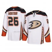 Camiseta Hockey Anaheim Ducks Brandon Montour Autentico Segunda Blanco