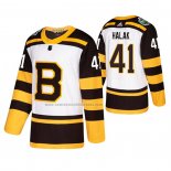 Camiseta Hockey Boston Bruins Jaroslav Halak 2019 Winter Classic Blanco