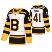 Camiseta Hockey Boston Bruins Jaroslav Halak 2019 Winter Classic Blanco